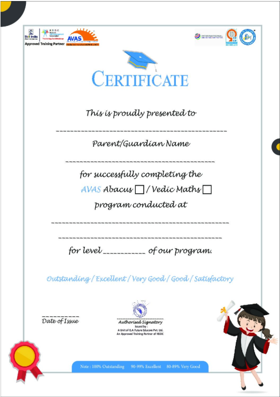 Sample certificate preview