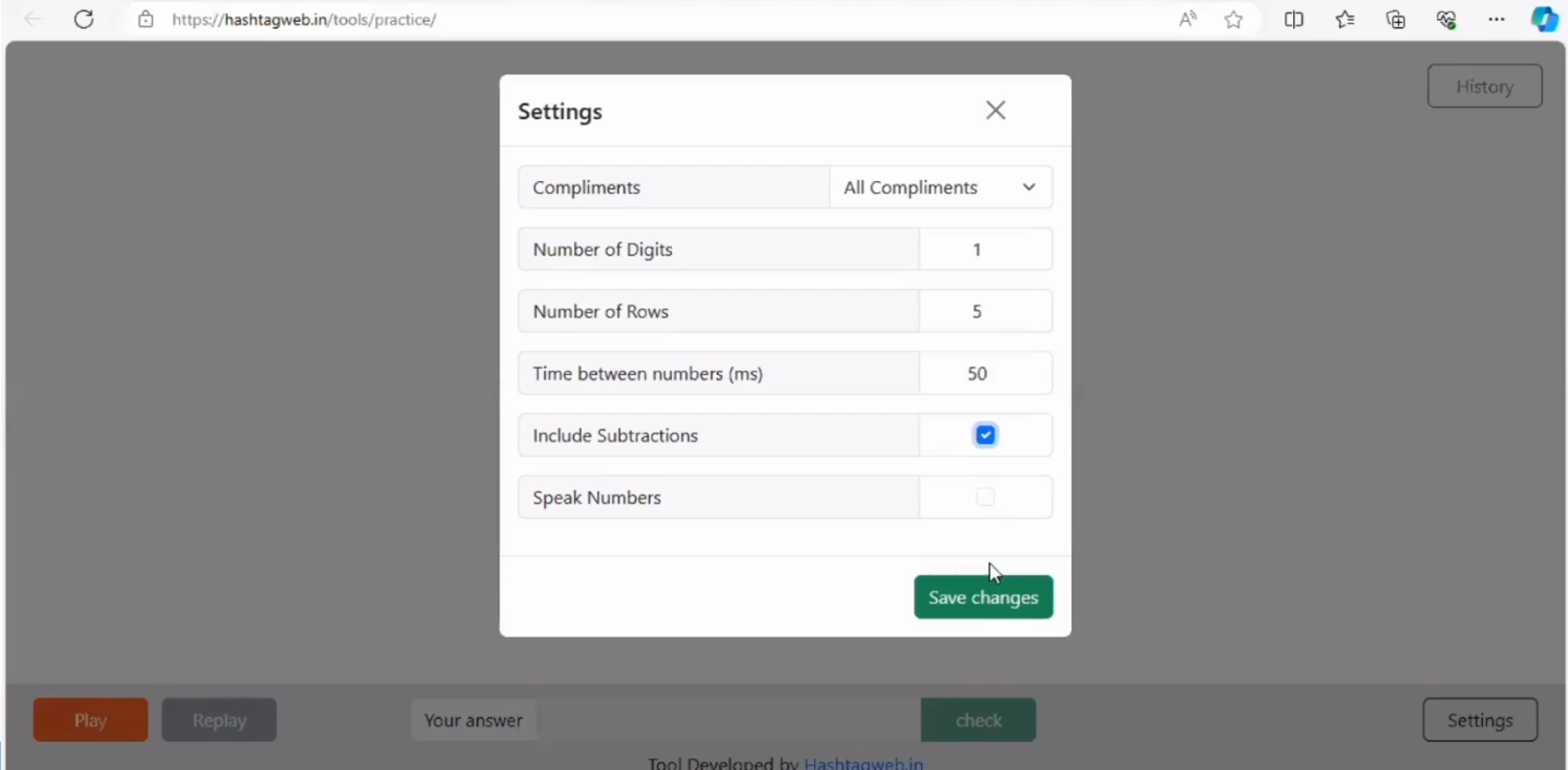 Practice portal screenshot