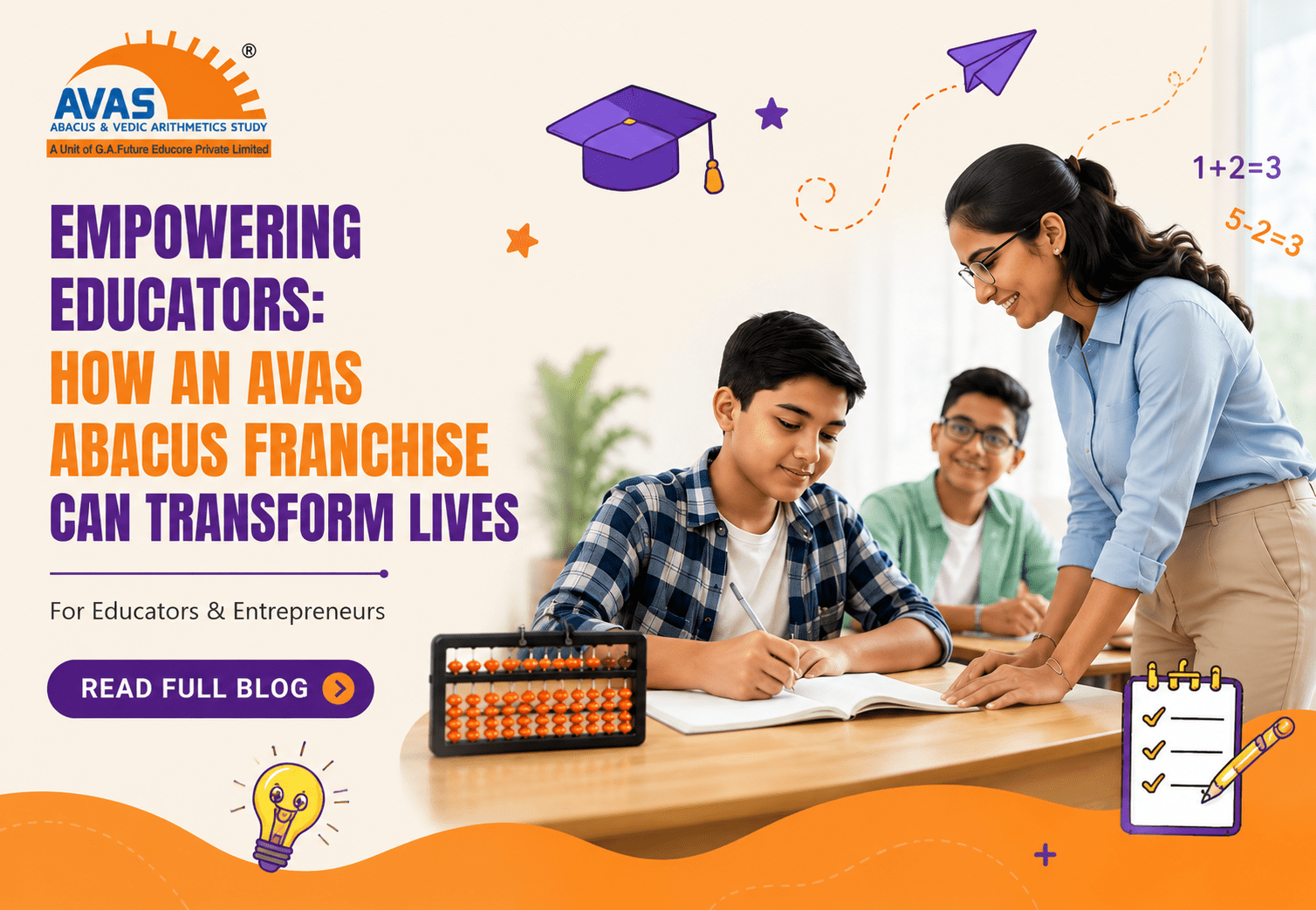 AVAS abacus franchise educator teaching students and transforming lives
