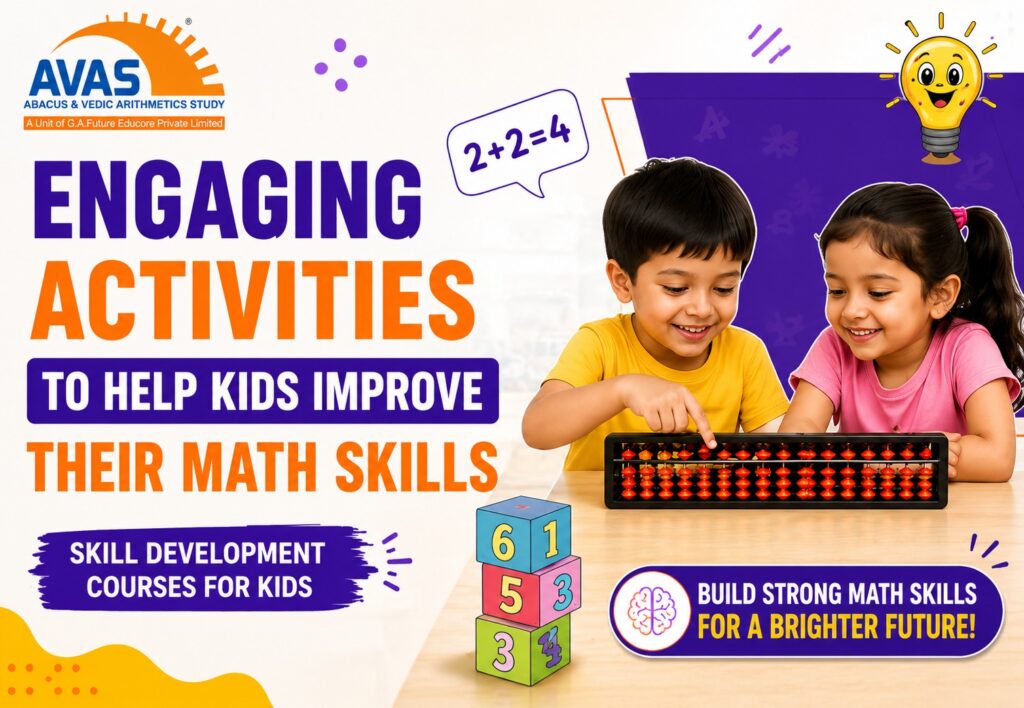 Kids engaged in fun math activities to improve number skills