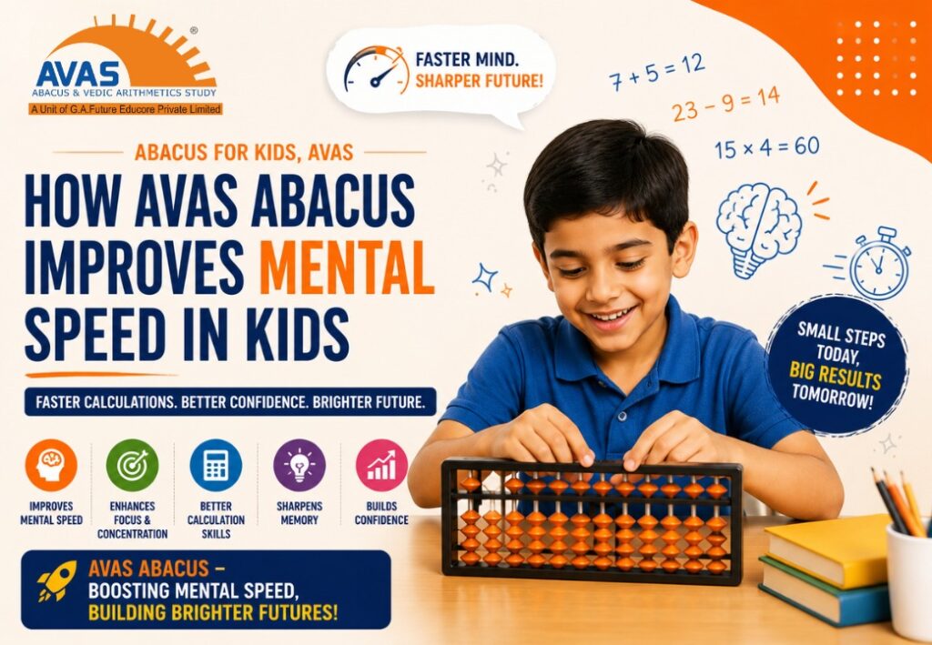 Child practicing abacus to improve mental calculation speed and accuracy