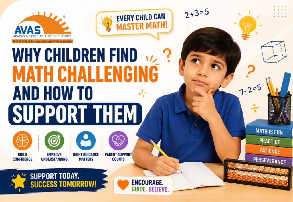 Parent supporting child who finds math challenging with patient guidance