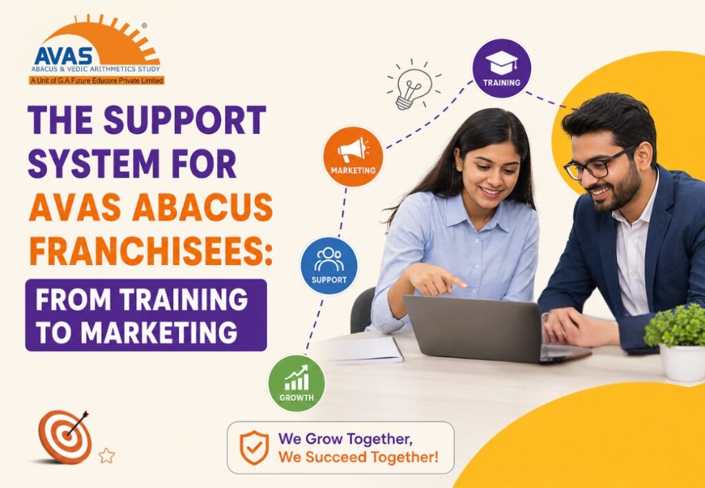 AVAS Abacus franchise support system offering training, marketing, business support, and growth opportunities for education entrepreneurs.