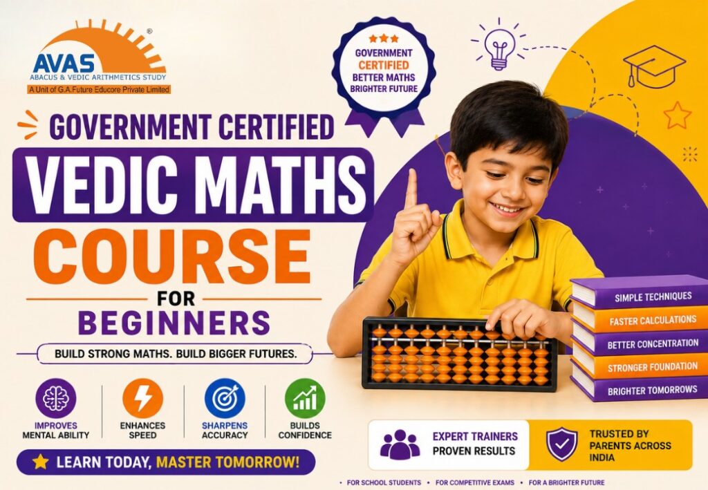 Certified Vedic Maths learner preparing to start a teaching career after completing a government-certified course.